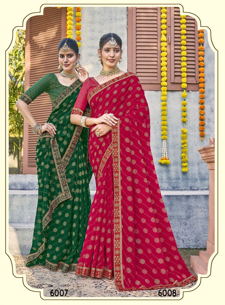 Madhubani Vol 6 By Saroj Chiffon Sarees Catalog